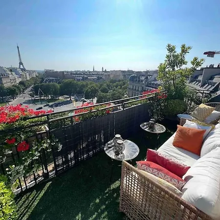 New Rbnb Eiffel Tower Rooftop 360 Terrace View And Parking * Paris